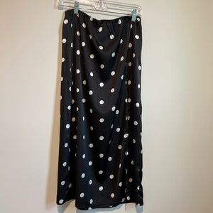 Black and White Polka Dot Skirt